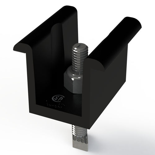 Unirac 302030D SolarMount Mid-Clamp Pro, Universal, 30mm-51mm (1.18"-2.00") - Dark Bronze Anodized (Black)