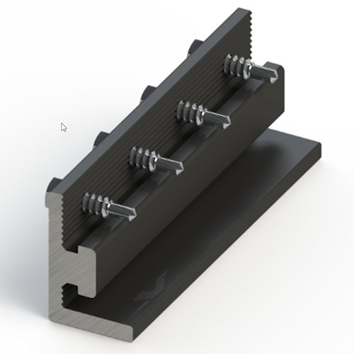 Product image for Unirac 303018D SolarMount BND Splice Bar, Serrated, Dark Bronze Anodized (Black) Aluminum