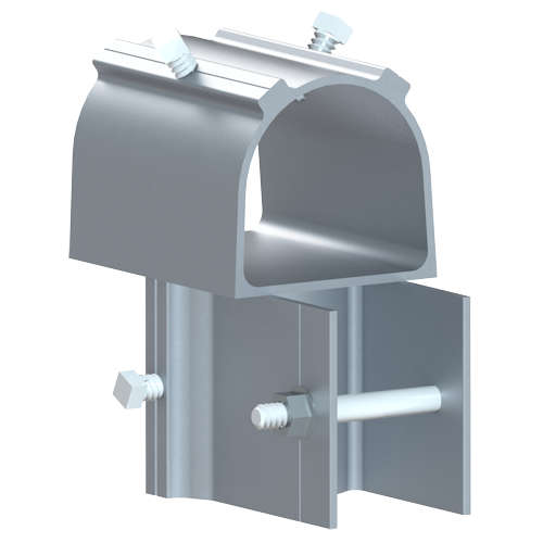 Product image for Unirac 403214C 2" Large Array Rear Cap, Mill Finish Aluminum