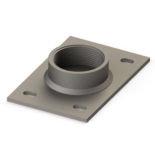 Unirac 403216S 2" Large Array Threaded Foot, Zinc Plated Steel