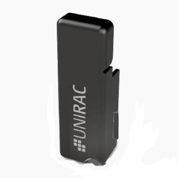 Product image for Unirac 309003P SolarMount Rail End Cap, for use with Top-Mount Mid & Endclamps, Pro-UV Black