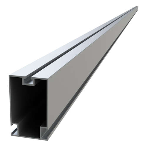 Product image for Unirac 411246M Ground Fixed Tilt Rail, 246", Mill Finished Aluminum