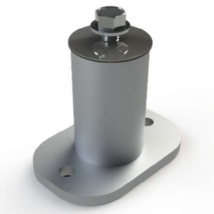 Product image for Unirac 004400D 4" SolarMount 2-Piece Aluminum Standoff, Dark Bronze Anodized (Black)