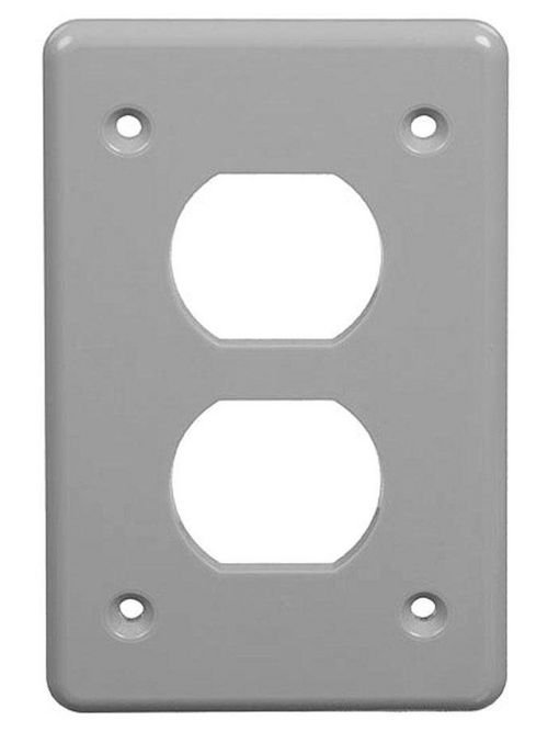 Product image for 1-Gang Duplex Receptacle PVC Weatherproof Device Box Cover