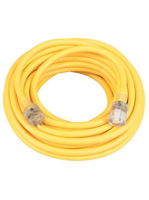 Product image for 18/3 Yellow Copper 250 Foot Spool Light Duty Portable Cord