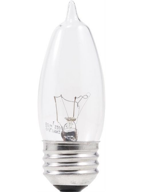 Product image for Sylvania 13323 120 Volt 60 W 100 CRI 575 lm Clear E26 Medium Base B10 Bent Tip Incandescent Lamp