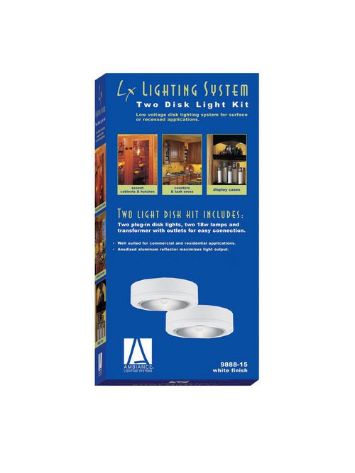 Product image for Sea Gull Lighting 9888-15 2-Lamp White Disk Lighting Kit