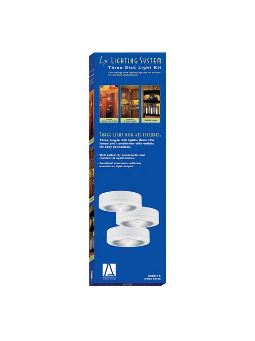 Product image for Sea Gull Lighting 9889-15 3 Light White Xenon Disk Kit