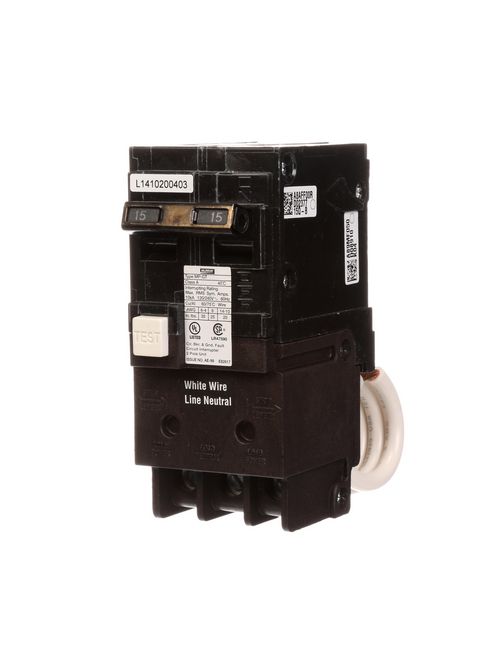 Product image for Siemens MP215GF 2-Pole 120/240 VAC 15 Amp 10 kA Plug-In Circuit Breaker