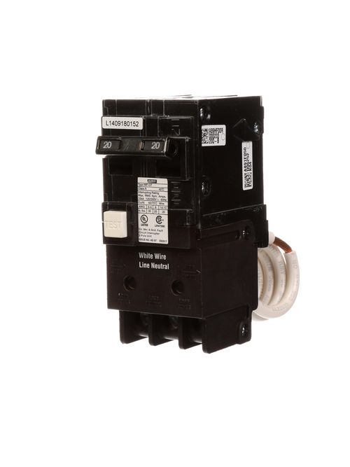 Product image for Siemens MP220GF 2-Pole 120/240 VAC 20 Amp 10 kA Plug-In Circuit Breaker