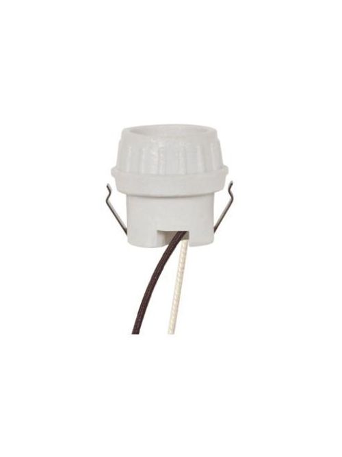 Product image for Satco 80/1674 Keyless Porcelain Snap-In Bracket Socket For 4KV; No Spring Contact; Unglazed; 660W; 600V