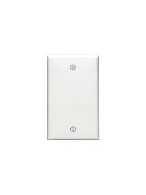 Product image for Leviton 80714-JA 2.75 x 0.22 x 4.5 Inch 1-Gang Smooth Almond Thermoplastic Nylon Box Mount Standard Blank Wallplate