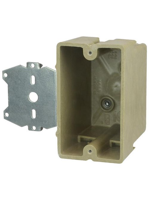 Allied Moulded 1096-Z2 3 x 2-1/4 x 3-3/4" 18" 1-Gang 1/4" Offset Switch/Receptacle Outlet Box Allied Moulded 1096-Z2 3 x 2-1/4 x 3-3/4" 18" 1-Gang 1/4" Offset Switch/Receptacle Outlet Box
