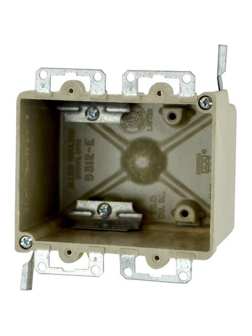 Allied Moulded 9312-EWC2 2-3/4 x 4-1/8 x 3-1/4" 28" 2-Gang Fiberglass Switch/Receptacle Outlet Box Allied Moulded 9312-EWC2 2-3/4 x 4-1/8 x 3-1/4" 28" 2-Gang Fiberglass Switch/Receptacle Outlet Box