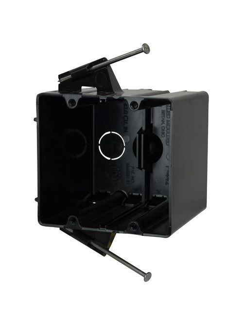 Allied Moulded P-442 3-9/16 x 4 x 3-3/4" 43" 2-Gang Angled Nail Switch/Receptacle Outlet Box Allied Moulded P-442 3-9/16 x 4 x 3-3/4" 43" 2-Gang Angled Nail Switch/Receptacle Outlet Box