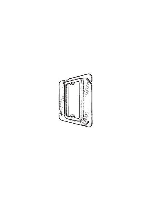 Product image for Mulberry 11323 4-11/16" 1/4" Raised 1-Gang Galvanized Steel Drawn Square Box Cover