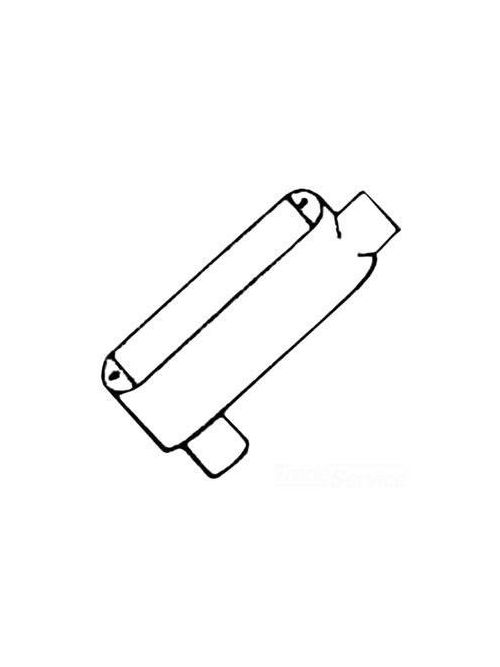 Product image for Mulberry 12801 1/2" Hub Electrostatic Powder Coated Die-Cast Aluminum Type LB Threaded Conduit Body