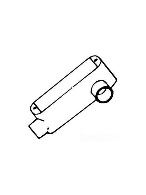 Product image for Mulberry 12820 4" Hub Electrostatic Powder Coated Die-Cast Aluminum Type LL Threaded Conduit Body