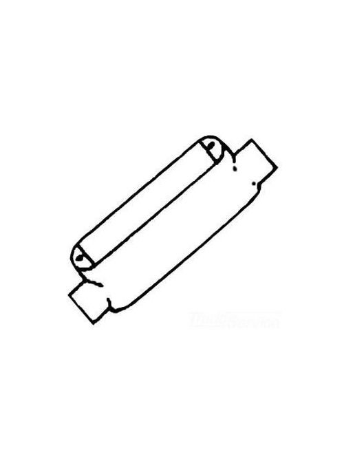 Product image for Mulberry 12845 1-1/2" Hub Electrostatic Powder Coated Die-Cast Aluminum Type T Threaded Conduit Body