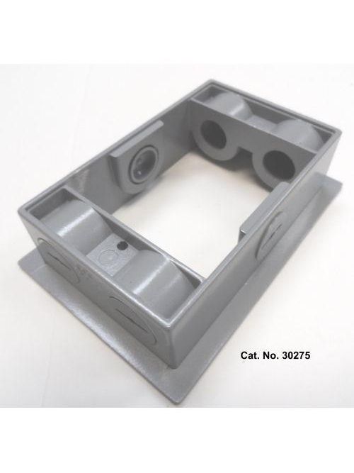 Product image for Mulberry 30275 Weatherproof Flanged Style Take-Off Box Extension, (6) 1/2" Hubs, Die-Cast Aluminum, 10cu.in, Gray