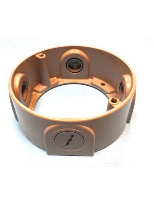 Product image for Mulberry 30333 4" Round Weatherproof Outlet Box Extension, (4) 1/2" Hubs, 1-1/2" Deep, Die-Cast Aluminum, 15.3cu.in, Gray