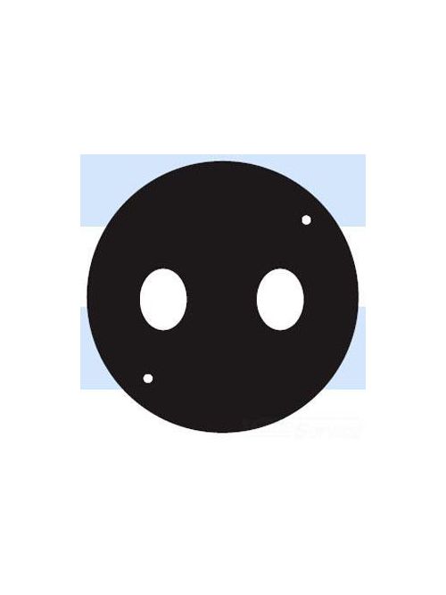 Product image for Mulberry 30372 4" Gray Powder Die-Cast Zinc 2-Hole Round Heavy Duty Electrical Box Cover