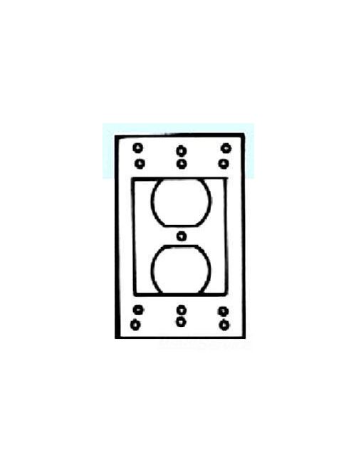 Product image for Mulberry 30661 1-Gang Duplex Receptacle GFI Receptacle Skeleton Louver Gasket