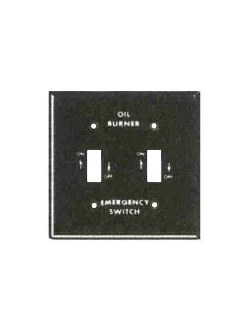 Product image for Mulberry 41002 2-Gang Red 2-Switch Oil Burner Wallplate