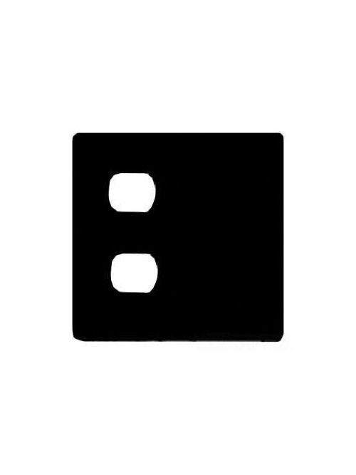 Product image for Mulberry 76542 2-Gang White Semi Gloss Steel 2-Duplex Receptacle 1-Blank Wallplate