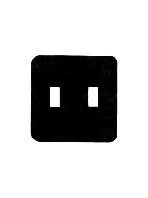 Product image for Mulberry 78072 2-Gang Brown Wrinkle Painted Steel 2-Toggle Switch Wallplate