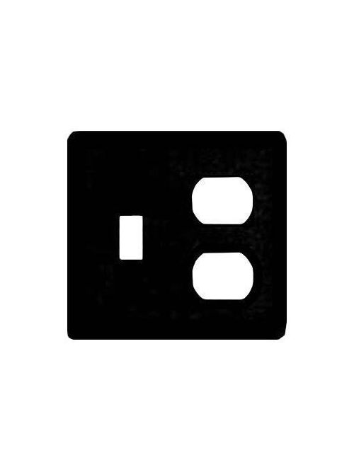 Product image for Mulberry 78532 2-Gang Brown Wrinkle Steel 1-Toggle Switch 2-Duplex Receptacle Wallplate