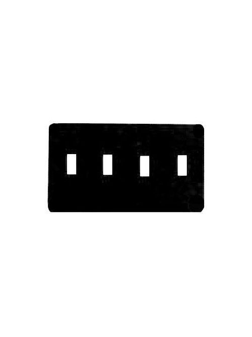 Product image for Mulberry 79074 4-Gang Ivory Wrinkle Painted Steel 4-Toggle Switch Wallplate