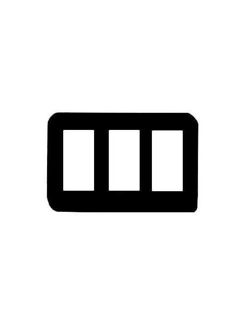 Product image for Mulberry 79403 3-Gang Ivory Wrinkle Steel 3-Block Duplex/GFI Receptacle Wallplate