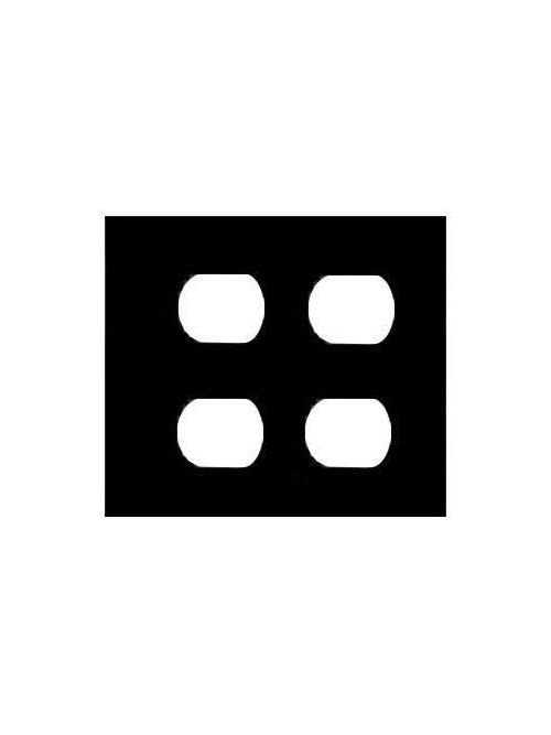 Product image for Mulberry 83102 2-Gang Chrome Polished Steel 2-Duplex Receptacle Wallplate