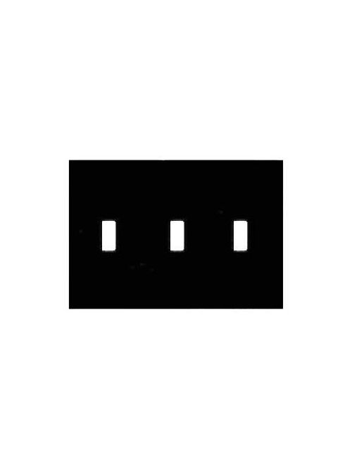 Product image for Mulberry 93073 3-Gang Satin 302 Stainless Steel 3-Toggle Switch Wallplate