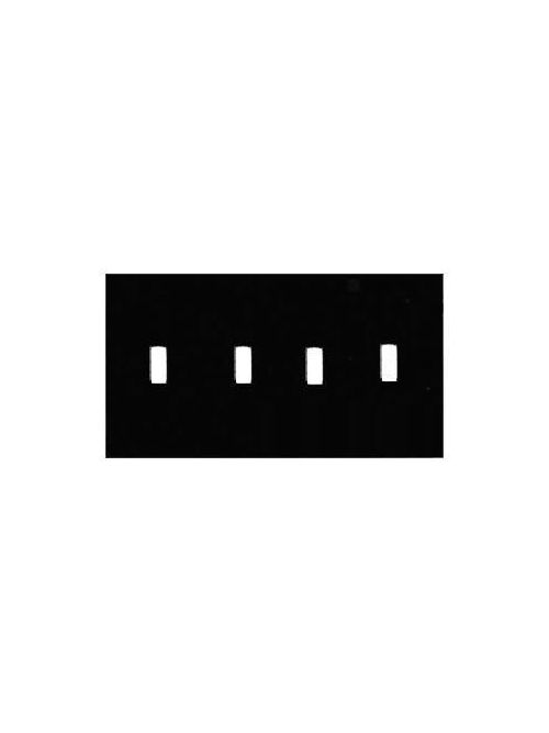 Product image for Mulberry 93074 4-Gang Satin 302 Stainless Steel 4-Toggle Switch Wallplate