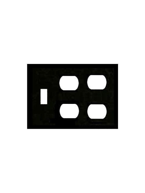 Product image for Mulberry 93553 3-Gang Satin 302 Stainless Steel 1-Toggle Switch 2-Duplex Receptacle Wallplate