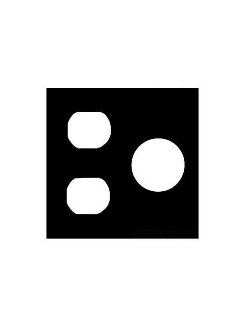 Product image for Mulberry 97572 2-Gang Satin 430 Stainless Steel 1-Duplex/Single Receptacle Wallplate