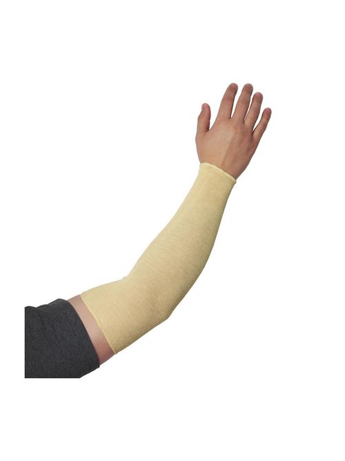 Product image for PIP 10-KS18 18 Inch Yellow Seamless Knit Protective Sleeve