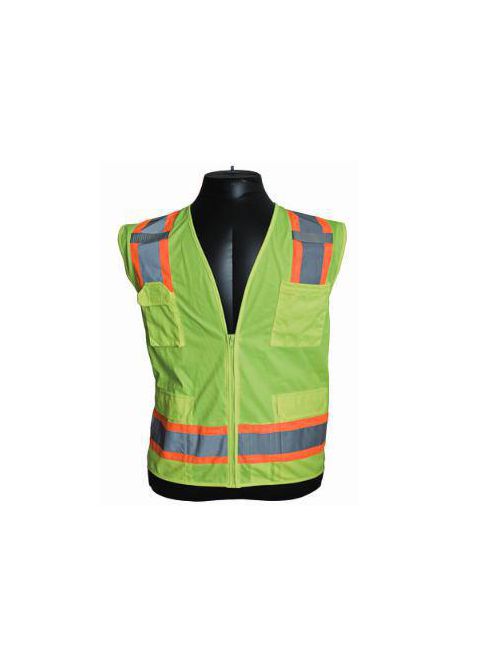 PIP 302-0500-ORG/XXL Double Extra Large Orange Mesh/Solid Fabric Zipper Closure Surveyor Vest Product image for PIP 302-0500-ORG/XXL Double Extra Large Orange Mesh/Solid Fabric Zipper Closure Surveyor Vest
