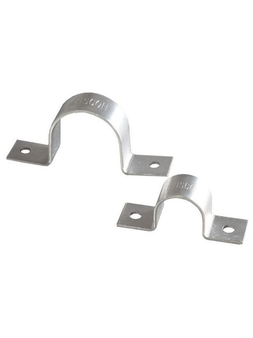 Product image for Briscon 5S0-2-50 Aluminum 2-Hole Service Entrance Round Cable Strap, 2/3 SER (50/Box)