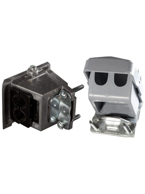 Product image for Briscon 200 Plastic Weather Cap, 4/0 SEU, Galvanized Steel Bracket & Clamp