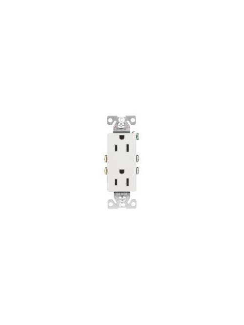 Eaton Wiring Devices 1107-9BK-BU 15 Amp 125 VAC 2-Pole 3-Wire NEMA 5-15R Black Decorator Duplex Receptacle Eaton Wiring Devices 1107-9BK-BU 15 Amp 125 VAC 2-Pole 3-Wire NEMA 5-15R Black Decorator Duplex Receptacle