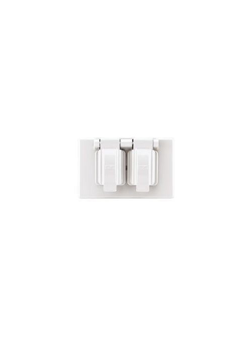 Product image for Eaton Wiring Devices S1962W 1-Gang White Stay Open Lid Duplex Receptacle/Combination Device Cover