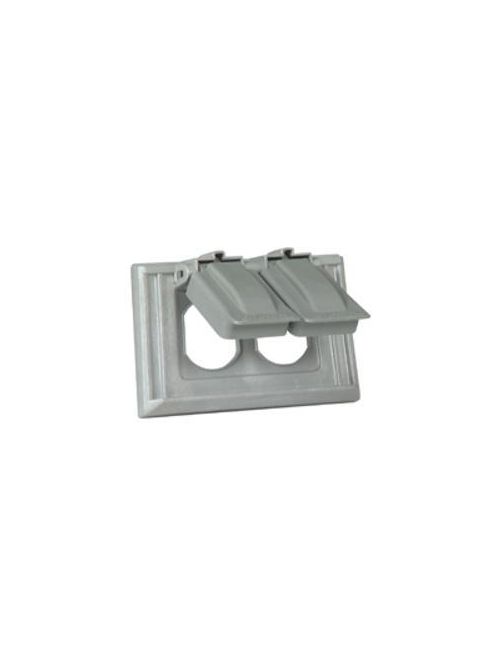 Eagle Electric S1952 1-Gang Gray Self Closing Lid Weatherproof Duplex Receptacle/Combination Device Cover Eagle Electric S1952 1-Gang Gray Self Closing Lid Weatherproof Duplex Receptacle/Combination Device Cover