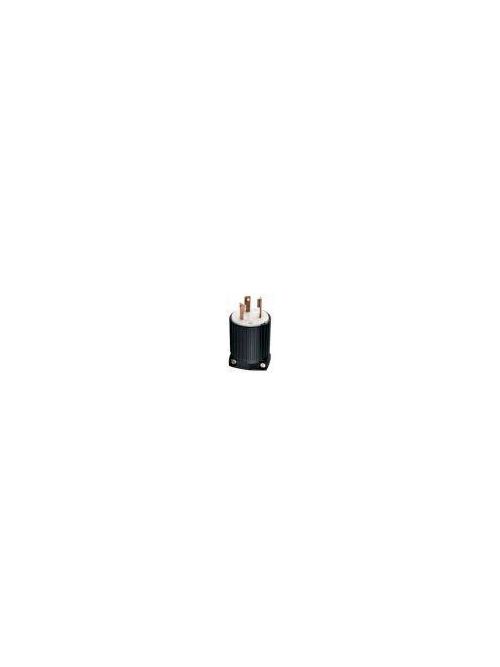 Product image for Eaton Wiring Devices L530P 30 Amp 125 VAC 2-Pole 3-Wire NEMA L5-30 Black/White Locking Plug