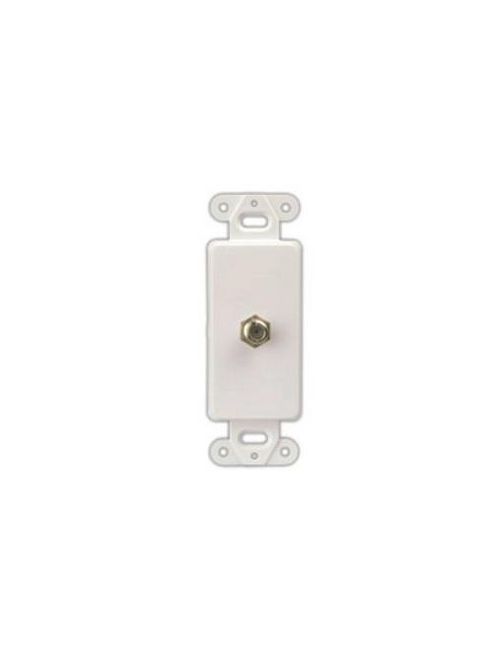 Product image for Eaton Wiring Devices 2162W White Single Type F Coaxial Adapter with Decorator Insert