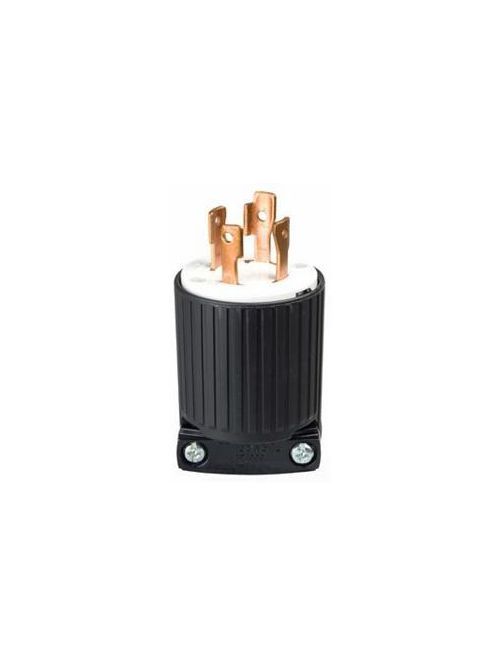 Product image for Eaton Wiring Devices L1430P 30 Amp 125/250 VAC 3-Pole 4-Wire NEMA L14-30 Black/White Locking Plug