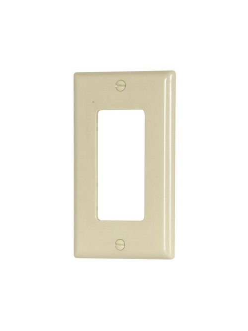 Product image for Eaton Wiring Devices 2151V 1-Gang Ivory Thermoset Standard Size Decorator Wallplate