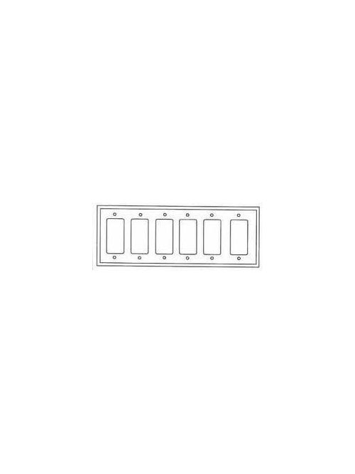 Product image for Eaton Wiring Devices 2166V 6-Gang Ivory Thermoset Standard Size Decorator Wallplate